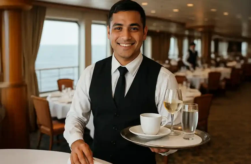 Trabaja en cruceros como camarero